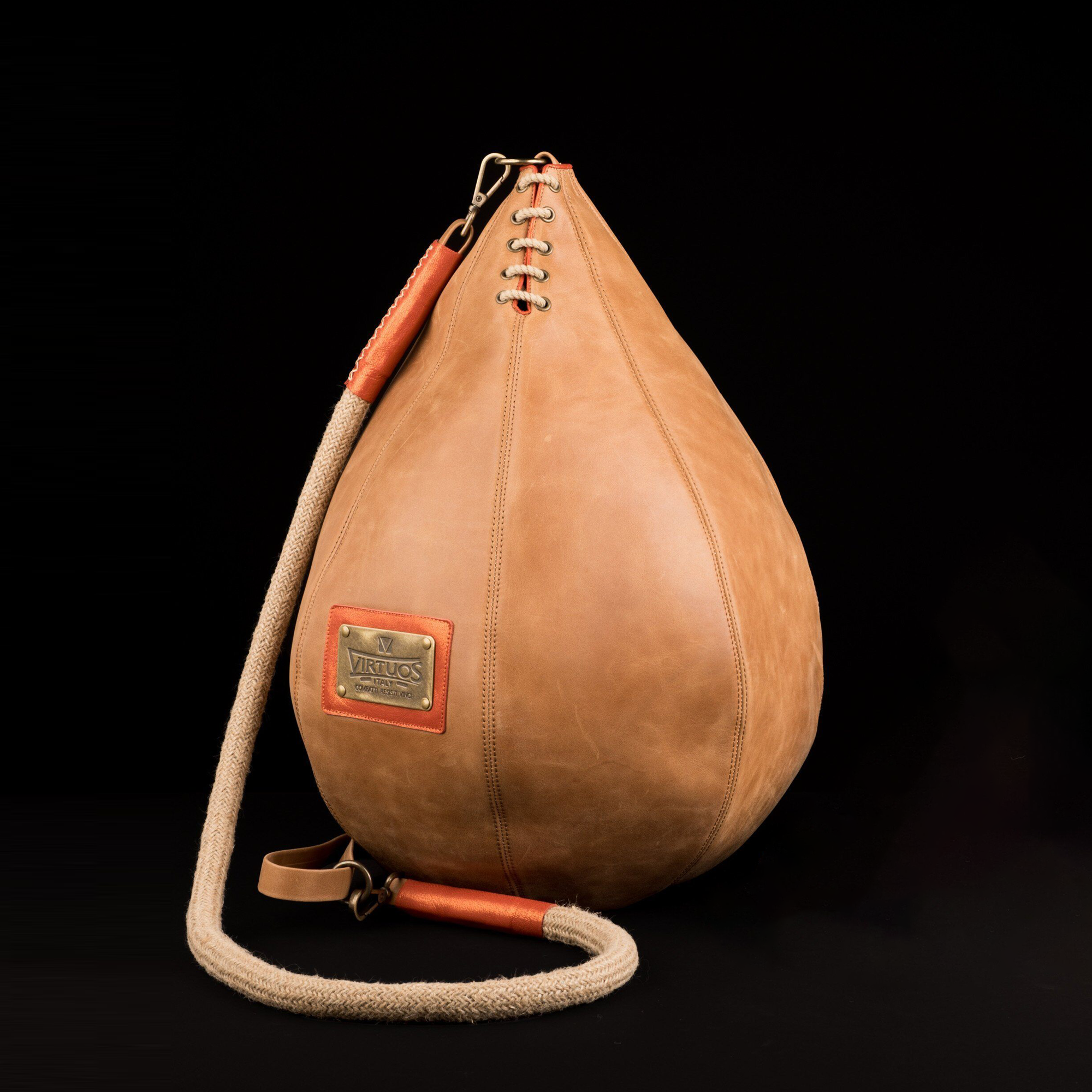 brown leather italian boxing shoes and duffle boxing gym bags