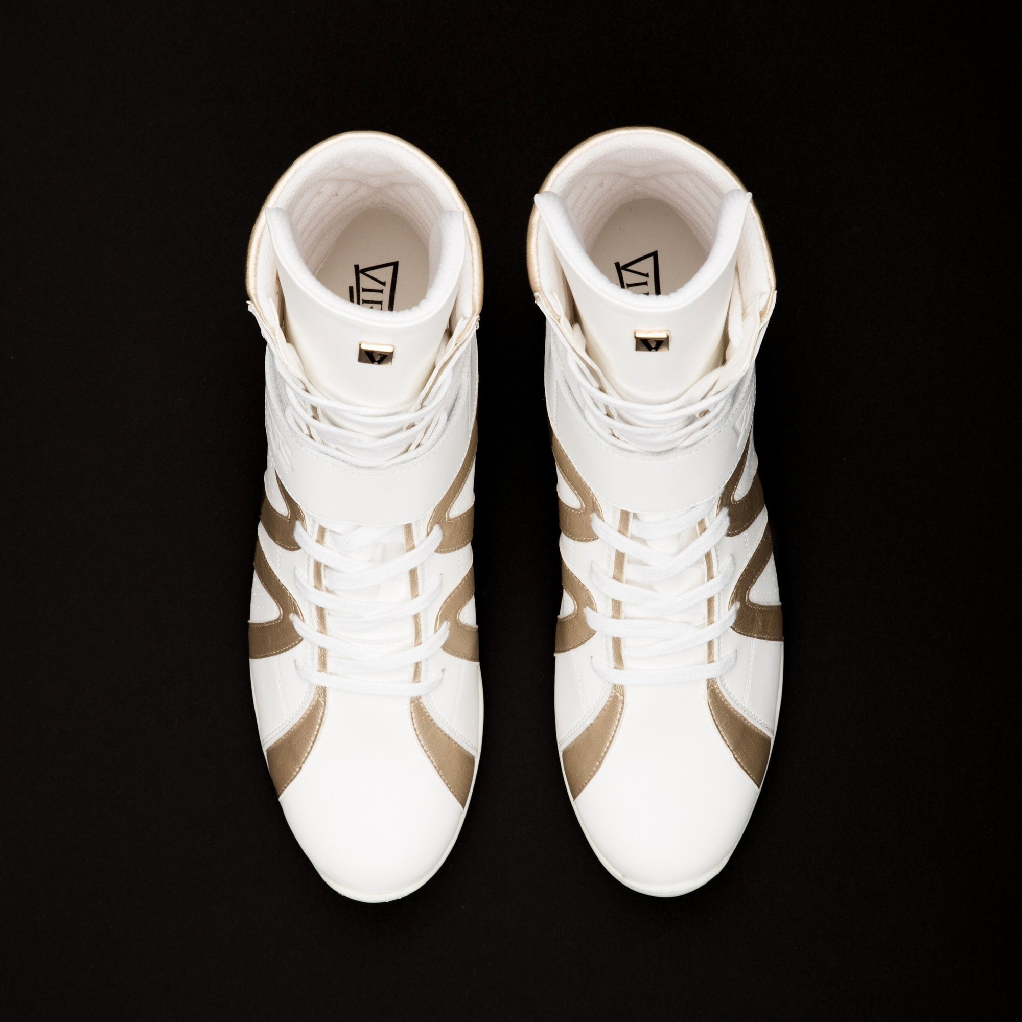 High Top White Boxing Shoes Virtuos Boxing italian boxing gear