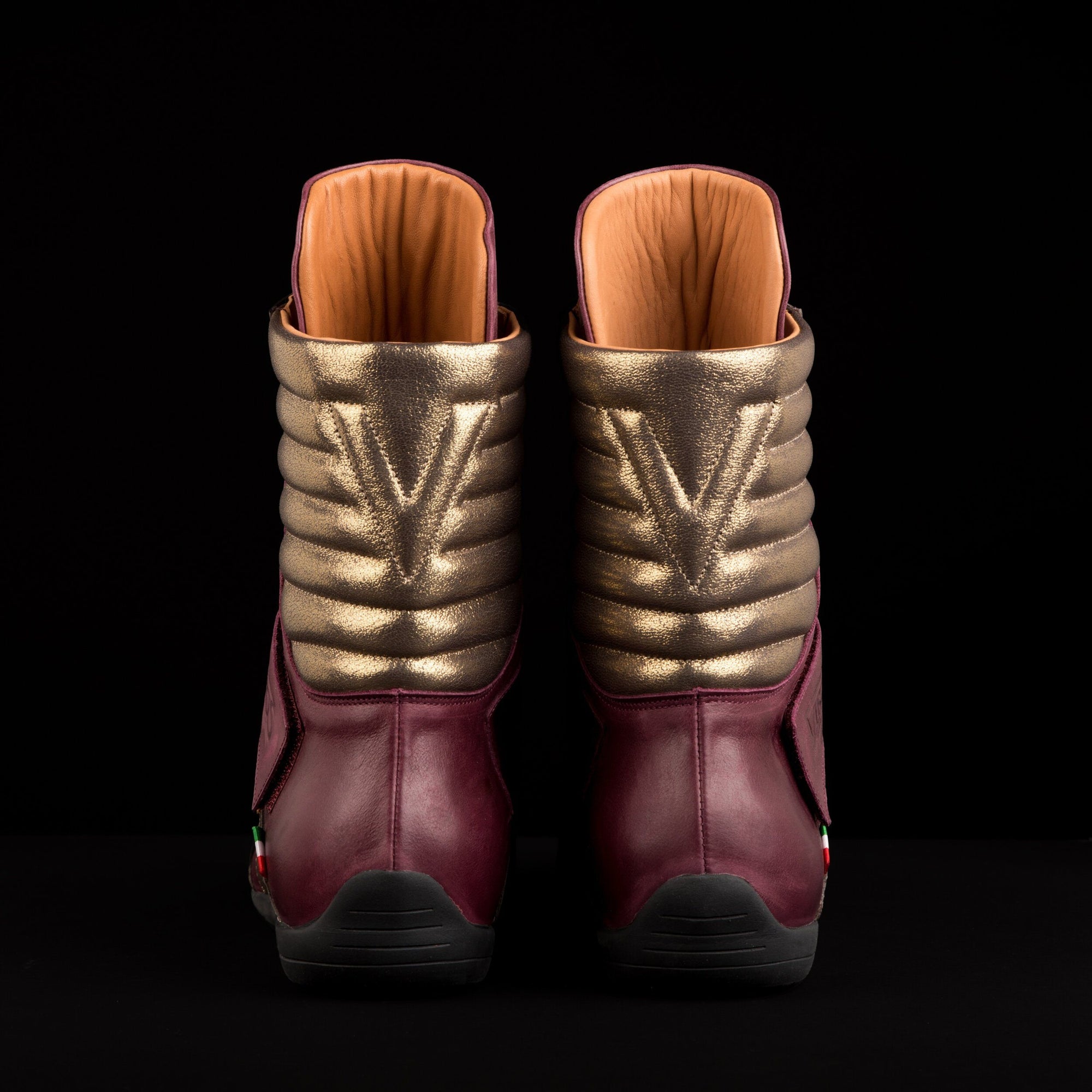 New Brown Leather High Top Boxing Shoes