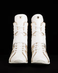 Luxury White High Top Boxing Shoes Italian Design Free Shipping USA Virtuosboxing