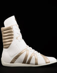 Workout White High Top Boxing Shoes Italian Design Free Shipping USA Virtuosboxing