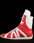 design red white high top boxing shoes freee shipping