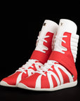 red white high top boxing shoes freee shipping