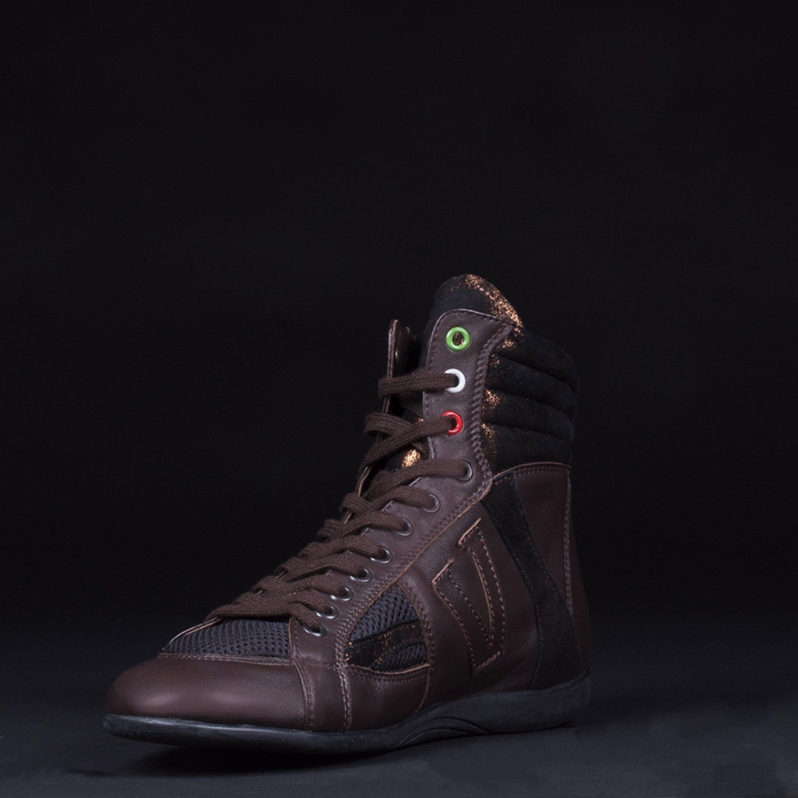 black high top boxing shoes italian design