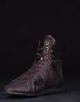 black high top boxing shoes italian design