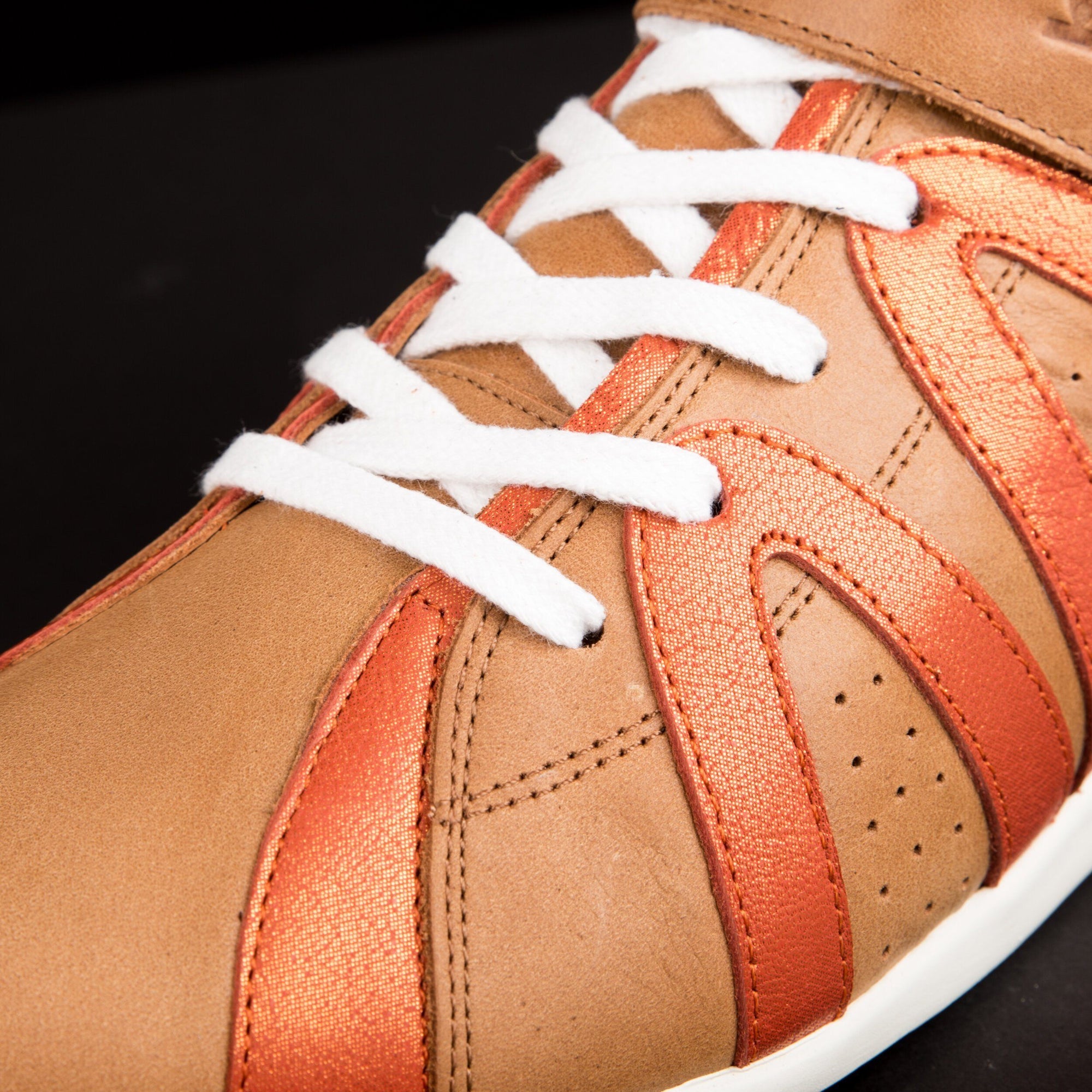 Clear Brown High Top Leather Boxing shoes Virtuos Boxing Los Angeles Free Shipping USA