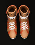 Los Angeles LA Clear Brown High Top Leather Boxing shoes Virtuos Boxing Free Shipping USA
