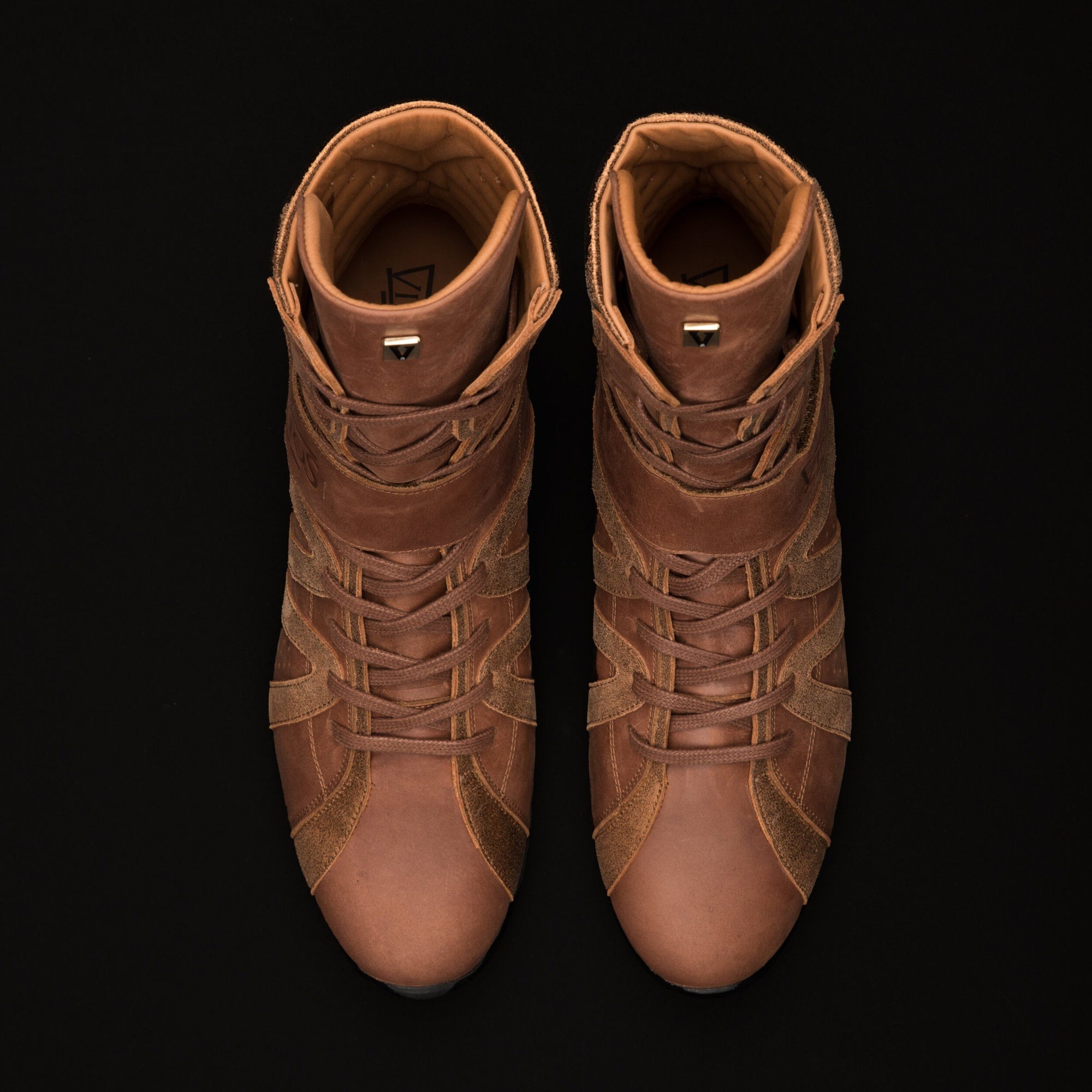 new york shop brown High Top Boxing Shoes Free Shipping USA
