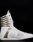 high top boxing shoes italian design free shipping white