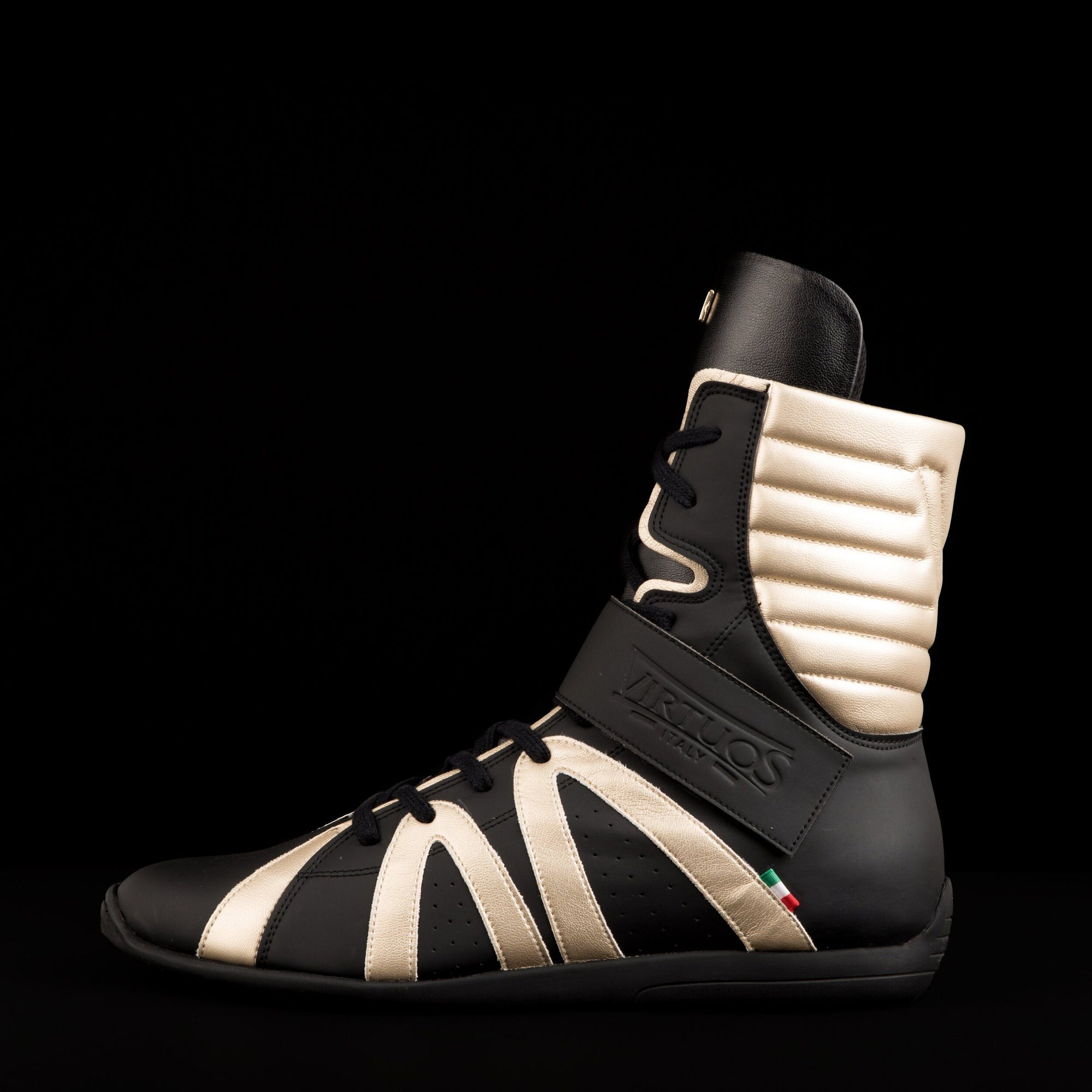hot black high top boxing shoes free shipping virtuosboxing