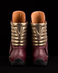 New Brown Leather High Top Boxing Shoes
