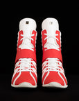 italian gear red white high top boxing shoes freee shipping