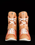 Original Unisex Clear Brown High Top Leather Boxing shoes Virtuos Boxing Free Shipping USA