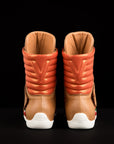 LA Los Angeles Clear Brown High Top Leather Boxing shoes Virtuos Boxing Free Shipping USA